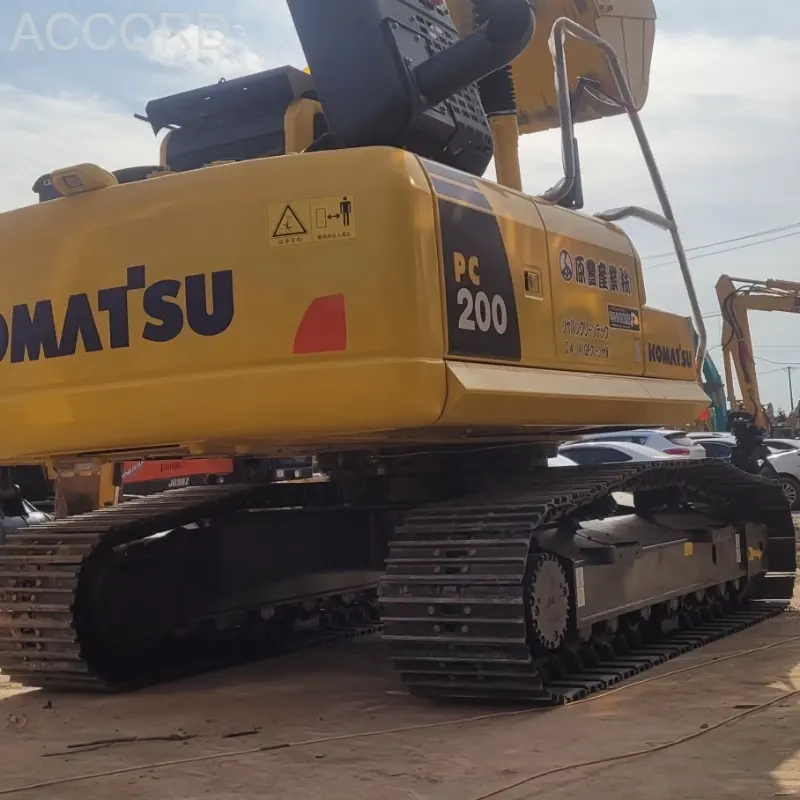 Maquinaria pesada excavadora Komatsu PC200-8 usada de alta calidad